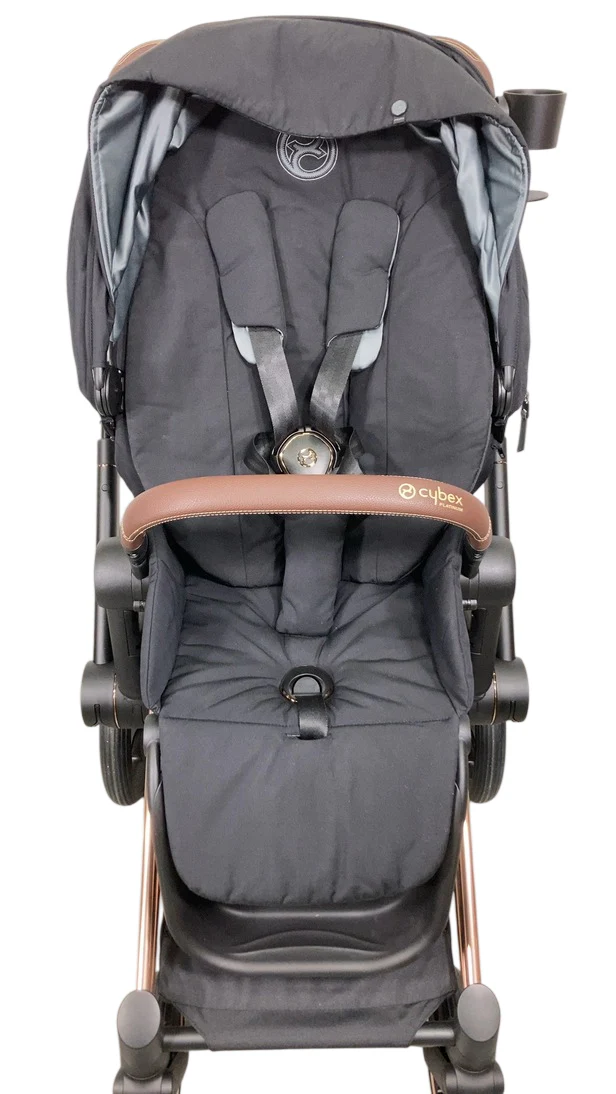 Cybex e-Priam2 Stroller, 2024, Deep Black, Rose Gold - Image 5