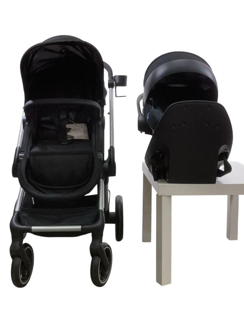 Cybex Eos and Aton G Swivel Travel System, 2024, Black Frame, Moon Black - Image 2