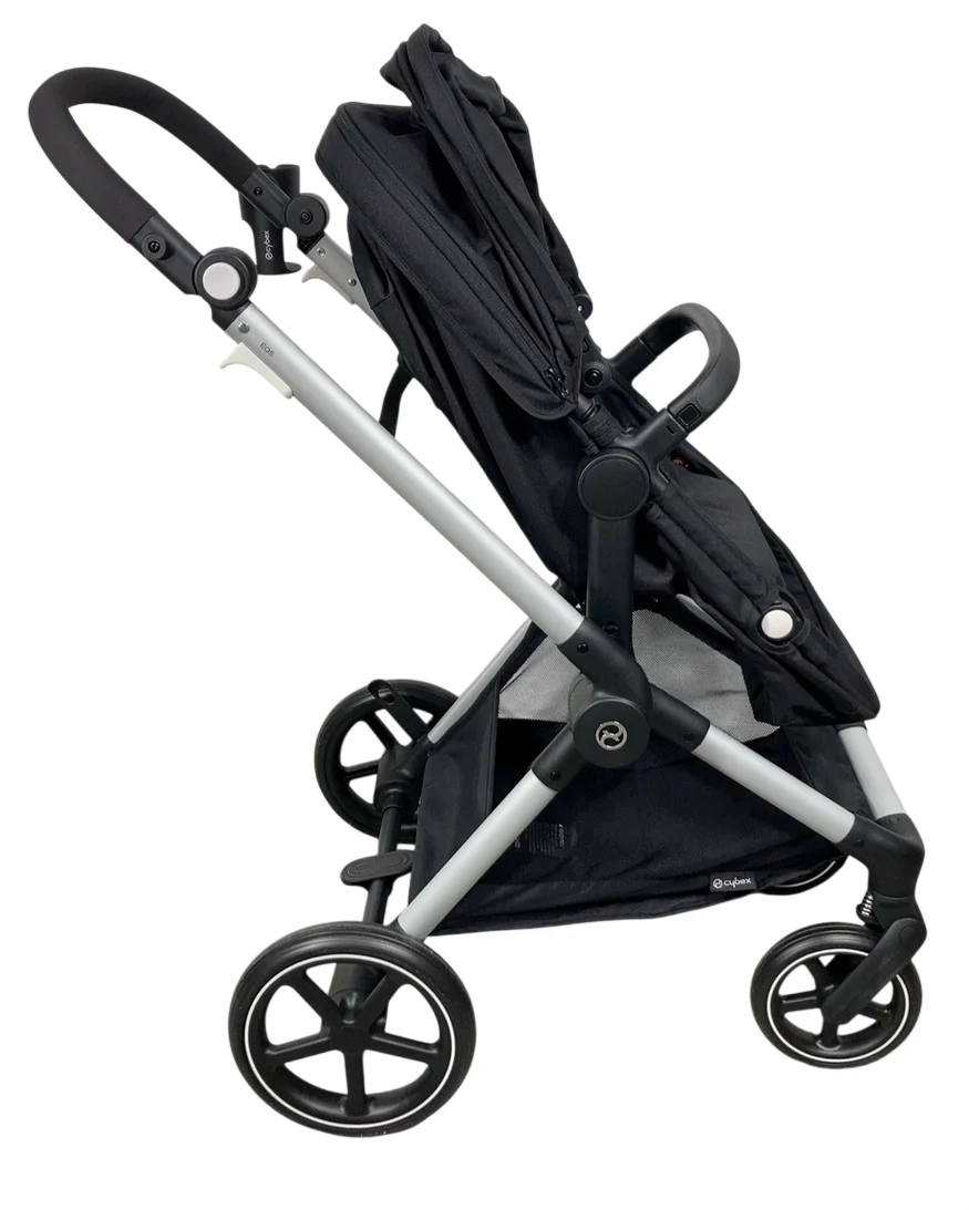 Cybex Eos and Aton G Swivel Travel System, 2024, Moon Black, Silver Frame - Image 2