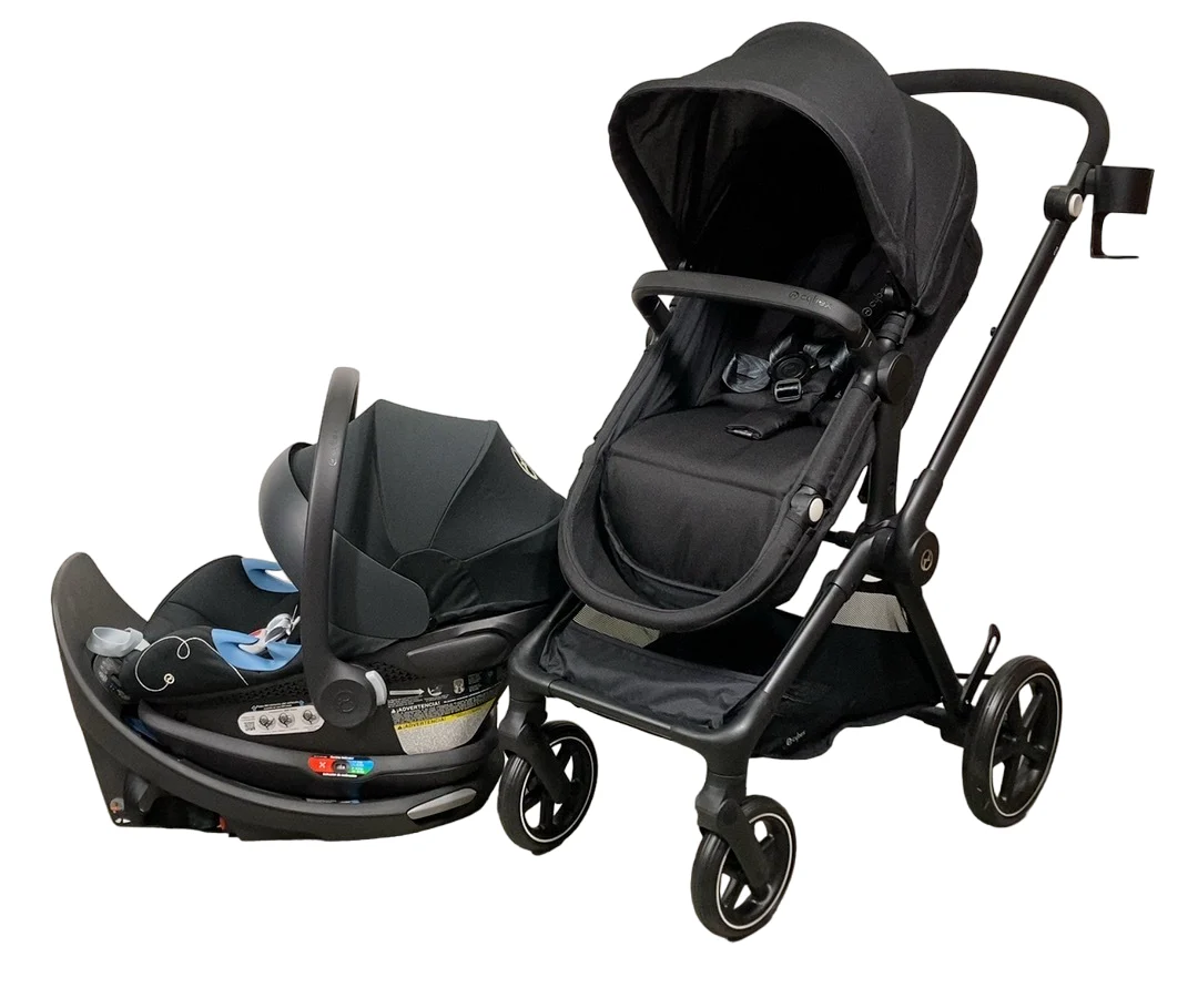 Cybex Eos and Aton G Travel System, 2024, Black, Moon Black