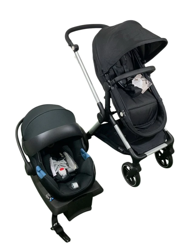 Cybex Eos and Aton G Travel System, Silver, Moon Black, 2024