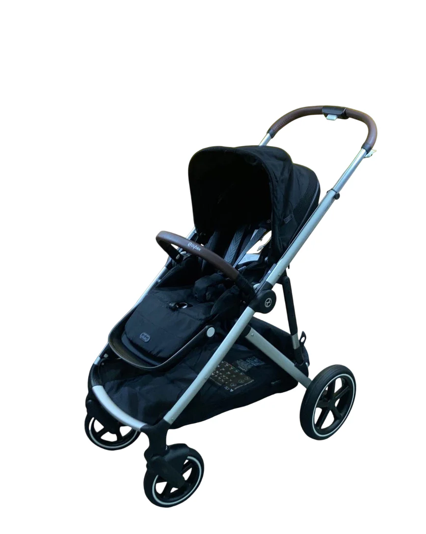 Cybex Gazelle S Modular Stroller, 2023, Moon Black, Silver Frame