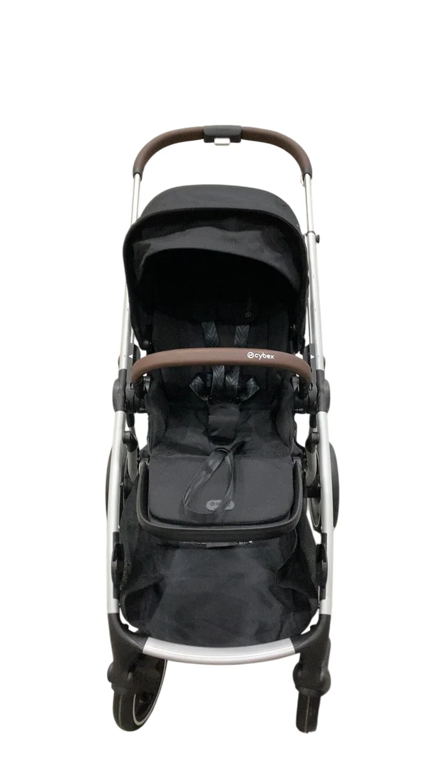 Cybex Gazelle S Modular Stroller, 2024, Moon Black, Silver Frame