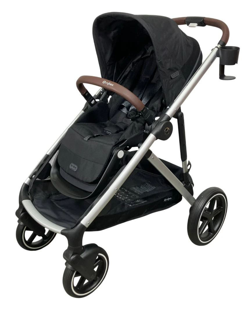 Cybex Gazelle S Modular Stroller, 2024, Moon Black, Silver Frame