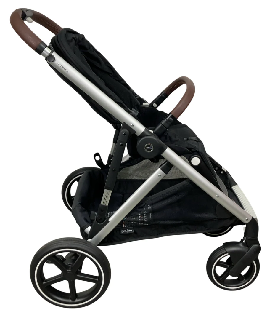 Cybex Gazelle S Modular Stroller, 2024, Moon Black, Silver Frame - Image 2