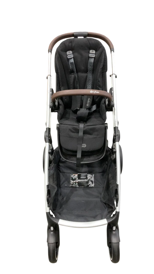 Cybex Gazelle S Modular Stroller, 2024, Moon Black, Silver Frame
