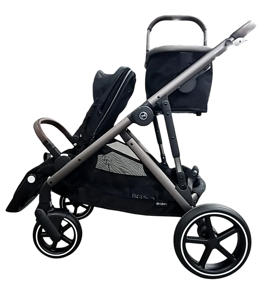 Cybex Gazelle S Modular Stroller, 2024, Moon Black, Taupe Frame