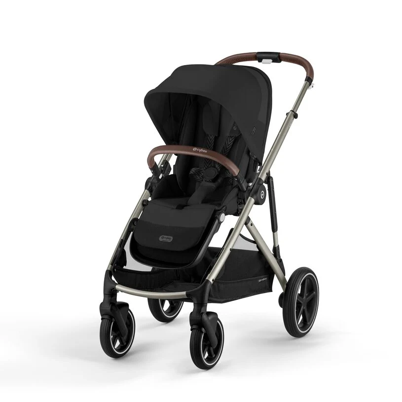 Cybex Gazelle S Modular Stroller, 2024, Moon Black, Taupe Frame