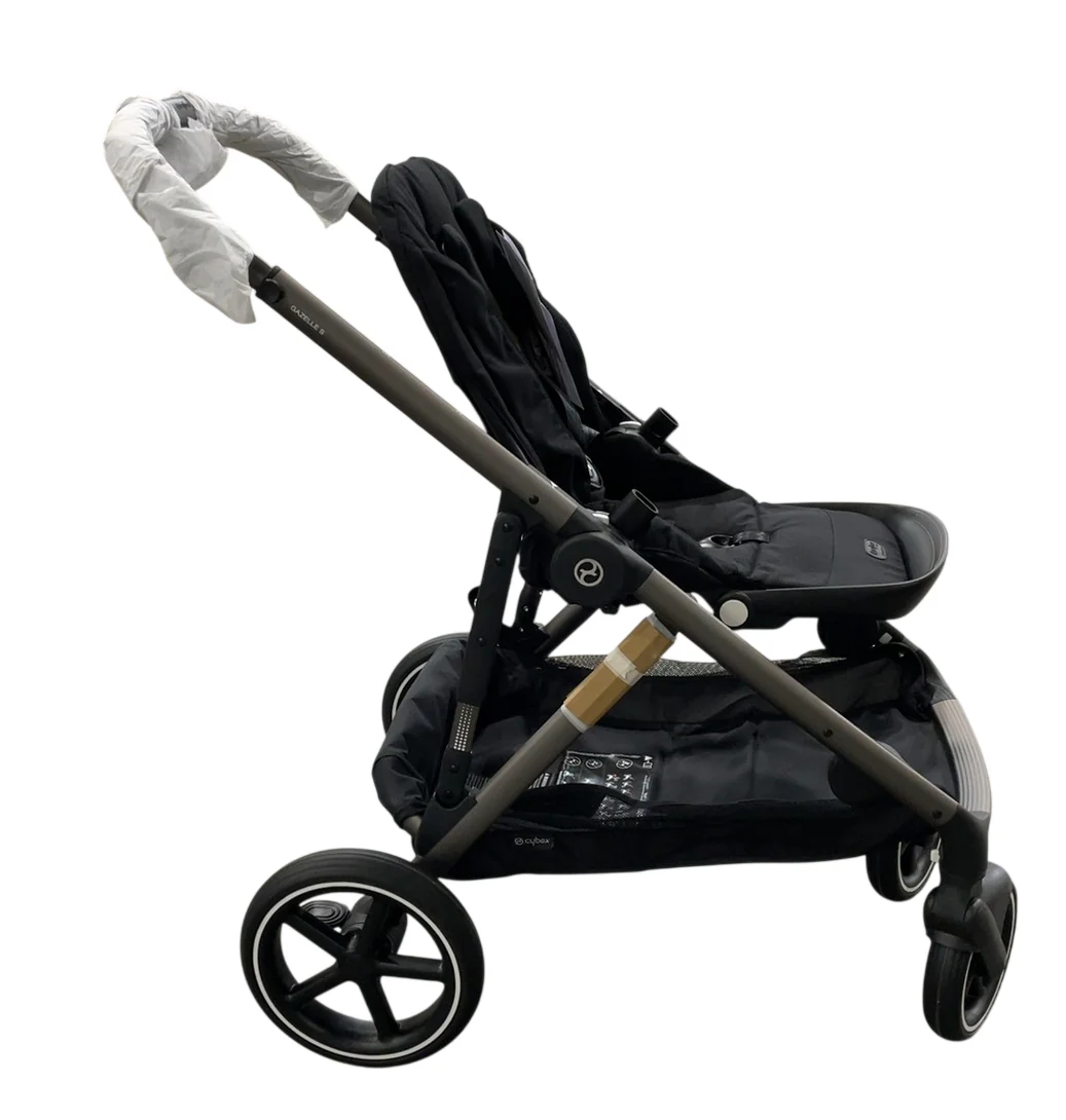 Cybex Gazelle S Modular Stroller, 2024, Moon Black, Taupe Frame - Image 3