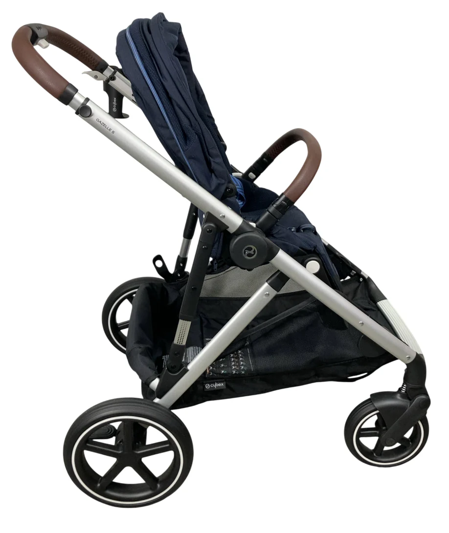 Cybex Gazelle S Modular Stroller, 2024, Ocean Blue, Silver Frame - Image 2