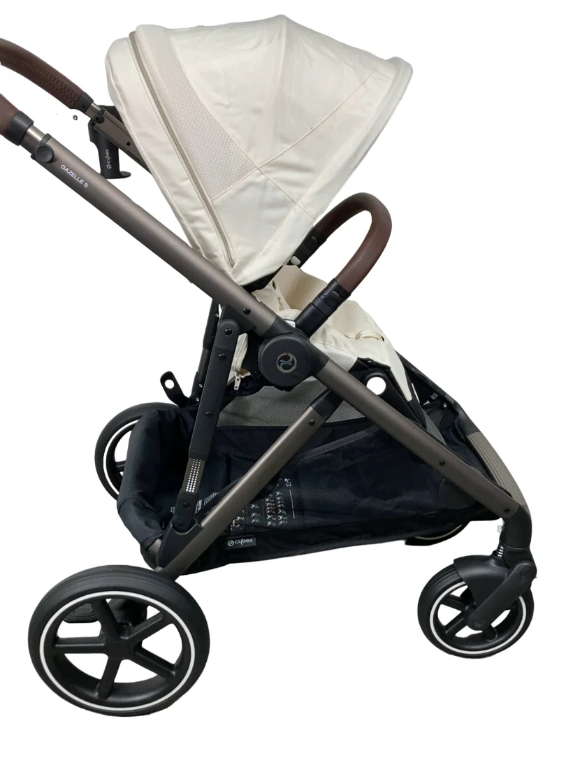 Cybex Gazelle S Modular Stroller, 2024, Seashell Beige, Taupe Frame - Image 9