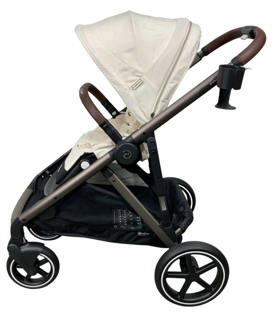 Cybex Gazelle S Modular Stroller, 2024, Seashell Beige, Taupe Frame - Image 3