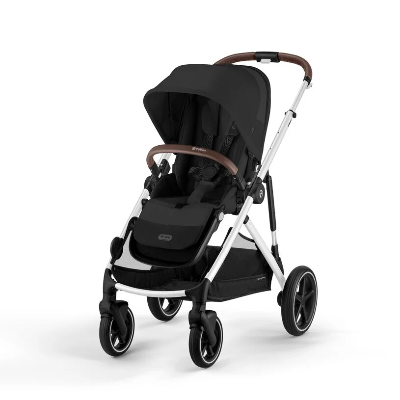 Cybex Gazelle S Modular Stroller, 2025, Moon Black, Silver Frame