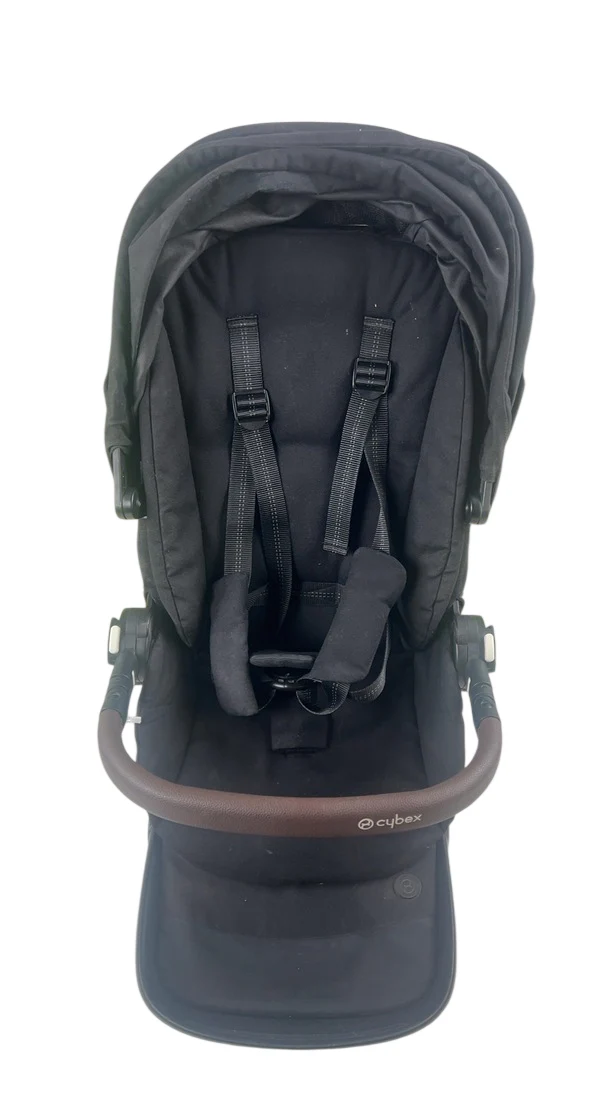 Cybex Gazelle S Seat Unit, Brown Bumper Bar, Deep Black - Image 6