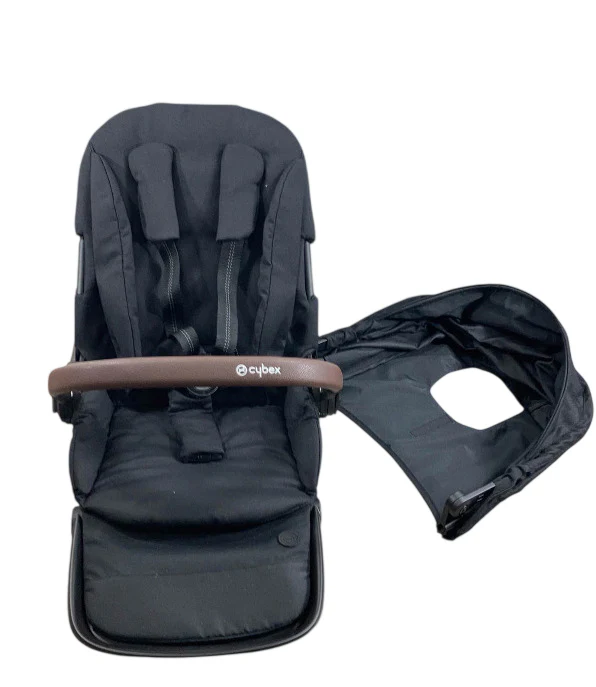 Cybex Gazelle S Seat Unit, Brown Bumper Bar, Deep Black - Image 2