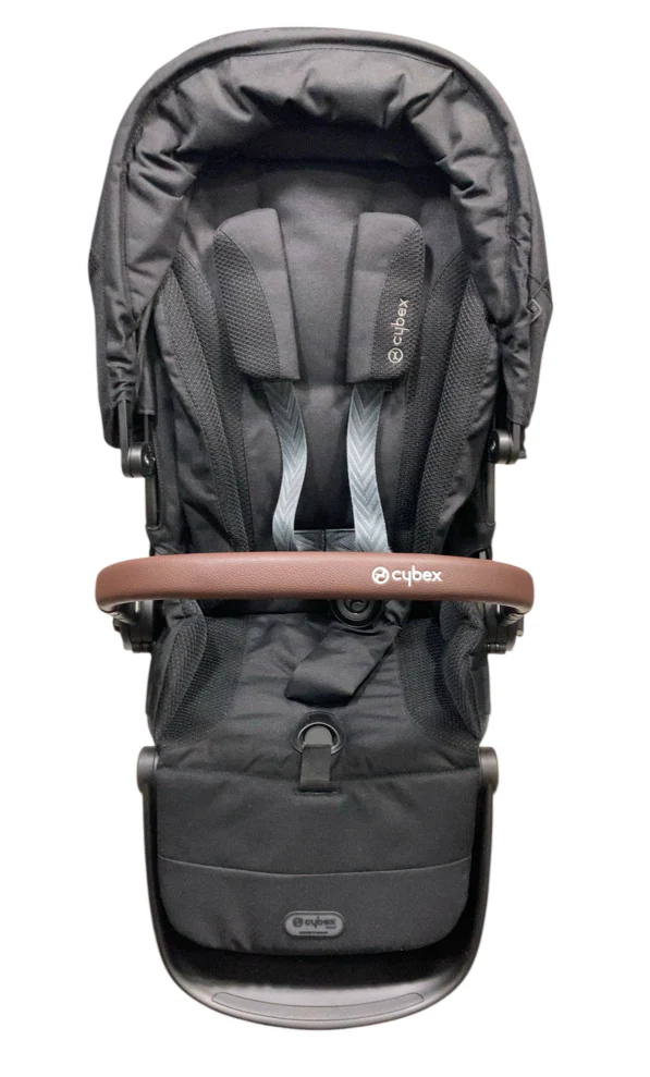 Cybex Gazelle S Seat Unit, Brown Bumper Bar, Moon Black - Image 2