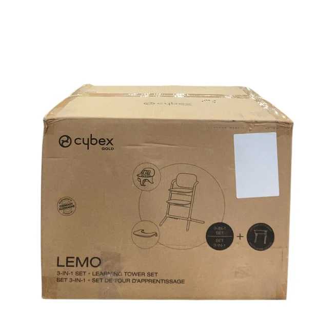 Cybex LEMO 3 in 1 High Chair and Tower Bundle, Sand/Black - Image 4