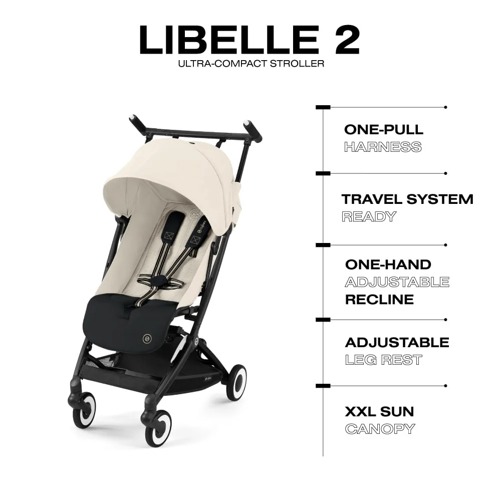 Cybex Libelle 2 Compact Stroller, 2024, Canvas White - Image 2