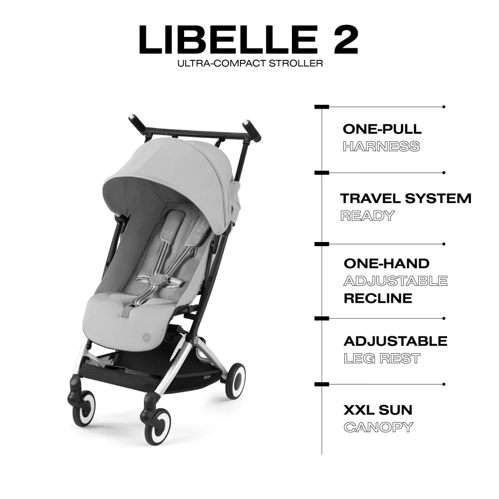 Cybex Libelle 2 Compact Stroller, Fog Grey, 2024 - Image 2