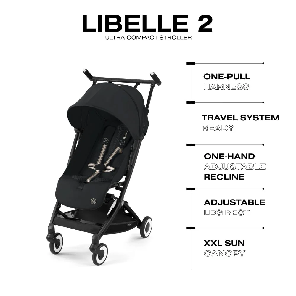 Cybex Libelle 2 Compact Stroller, Magic Black, 2024 - Image 3