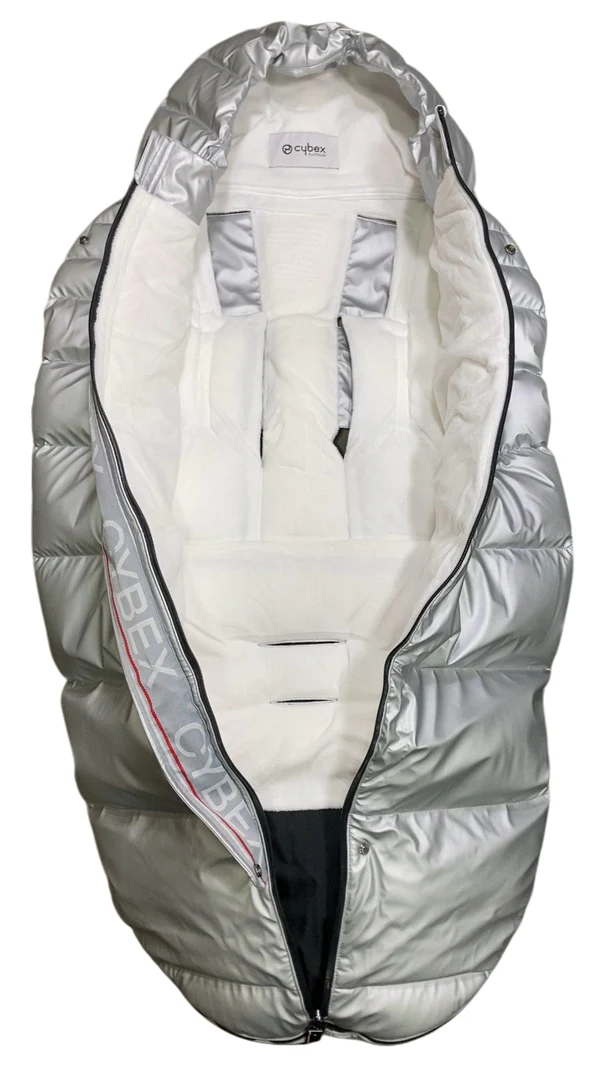 Cybex Platinum Winter Footmuff, Artic Silver - Image 2