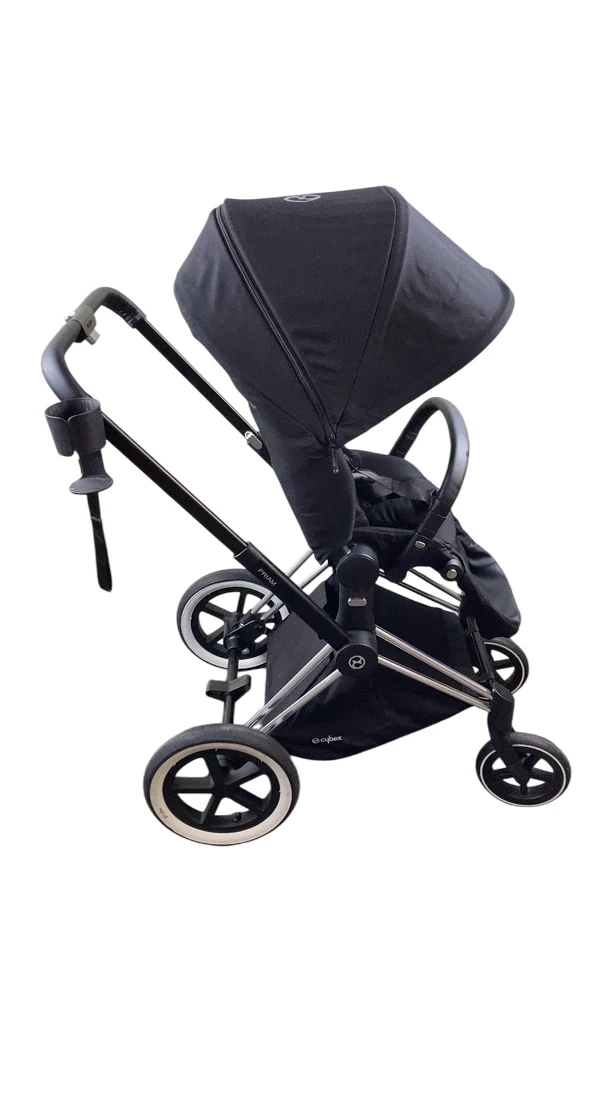 Cybex PRIAM Stroller, 2017, Deep Black, Chrome With Black Details - Image 2