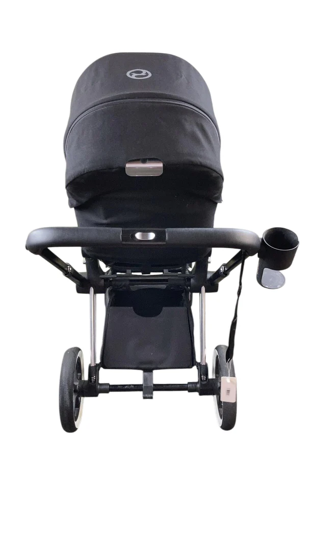Cybex PRIAM Stroller, 2017, Deep Black, Chrome With Black Details - Image 3