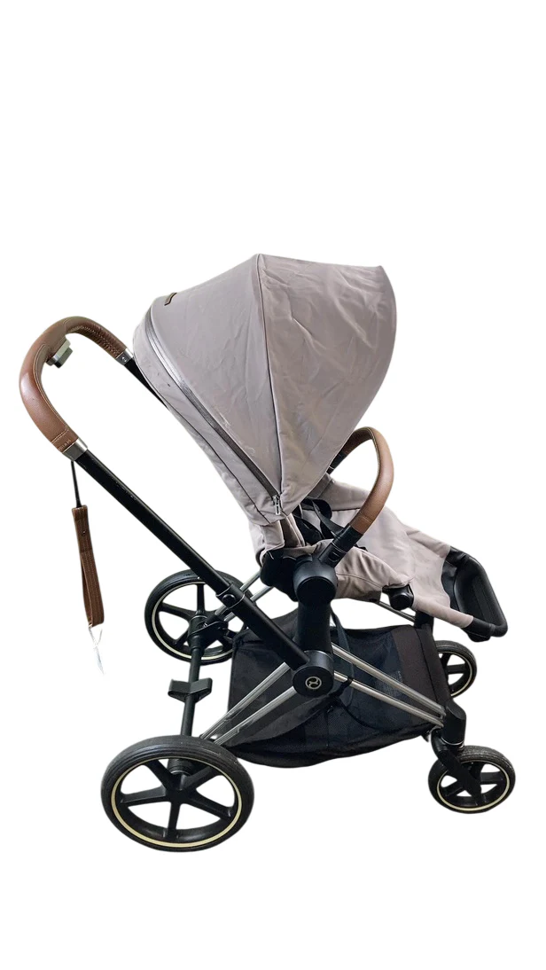 Cybex PRIAM Stroller, 2019, Chrome With Black Details, Manhattan Grey - Image 2