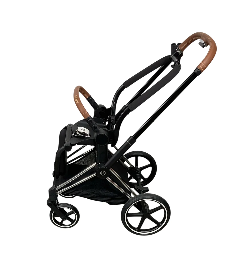 Cybex PRIAM Stroller Frame And Seat, 2023, Chrome/Brown - Image 2