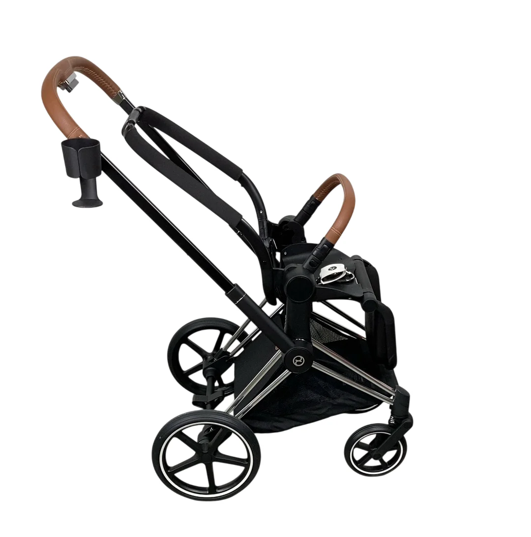 Cybex PRIAM Stroller Frame And Seat, 2023, Chrome/Brown - Image 3