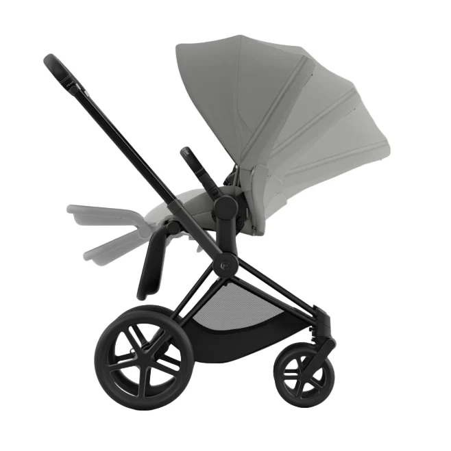 Cybex Priam4 Stroller, 2022, Soho Grey, Matte Black - Image 3