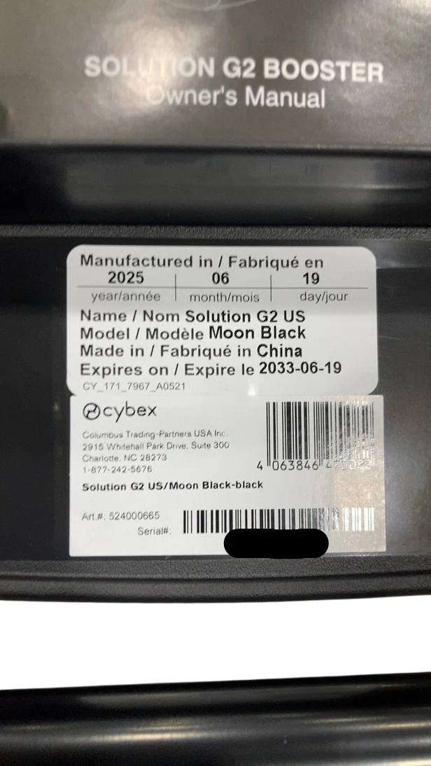 Cybex Solution G2 Folding High-Back Booster Seat, 2025, Moon Black - Image 4