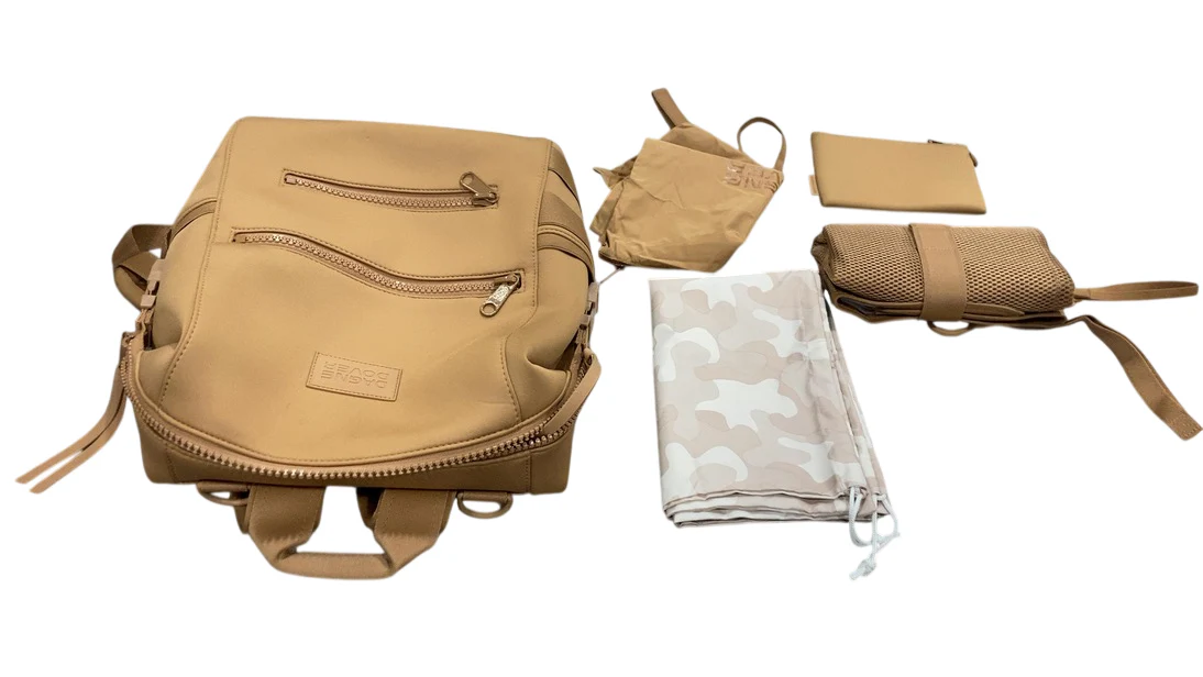 Dagne Dover Indi Diaper Backpack Medium, Camel - Image 4