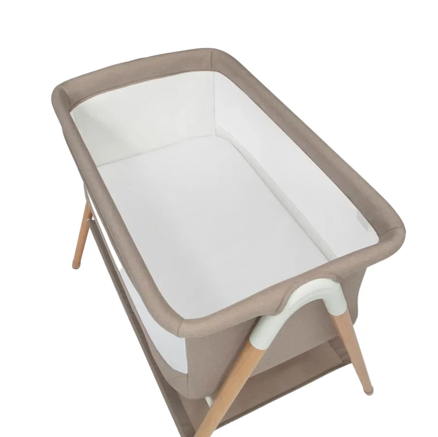 Delta Children Bondi Beechwood by The Bed Bassinet, Tan - Image 3