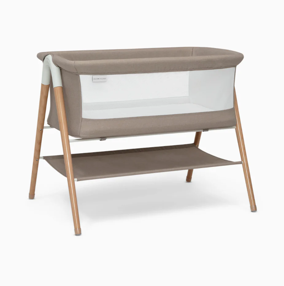 Delta Children Bondi Beechwood by The Bed Bassinet, Tan