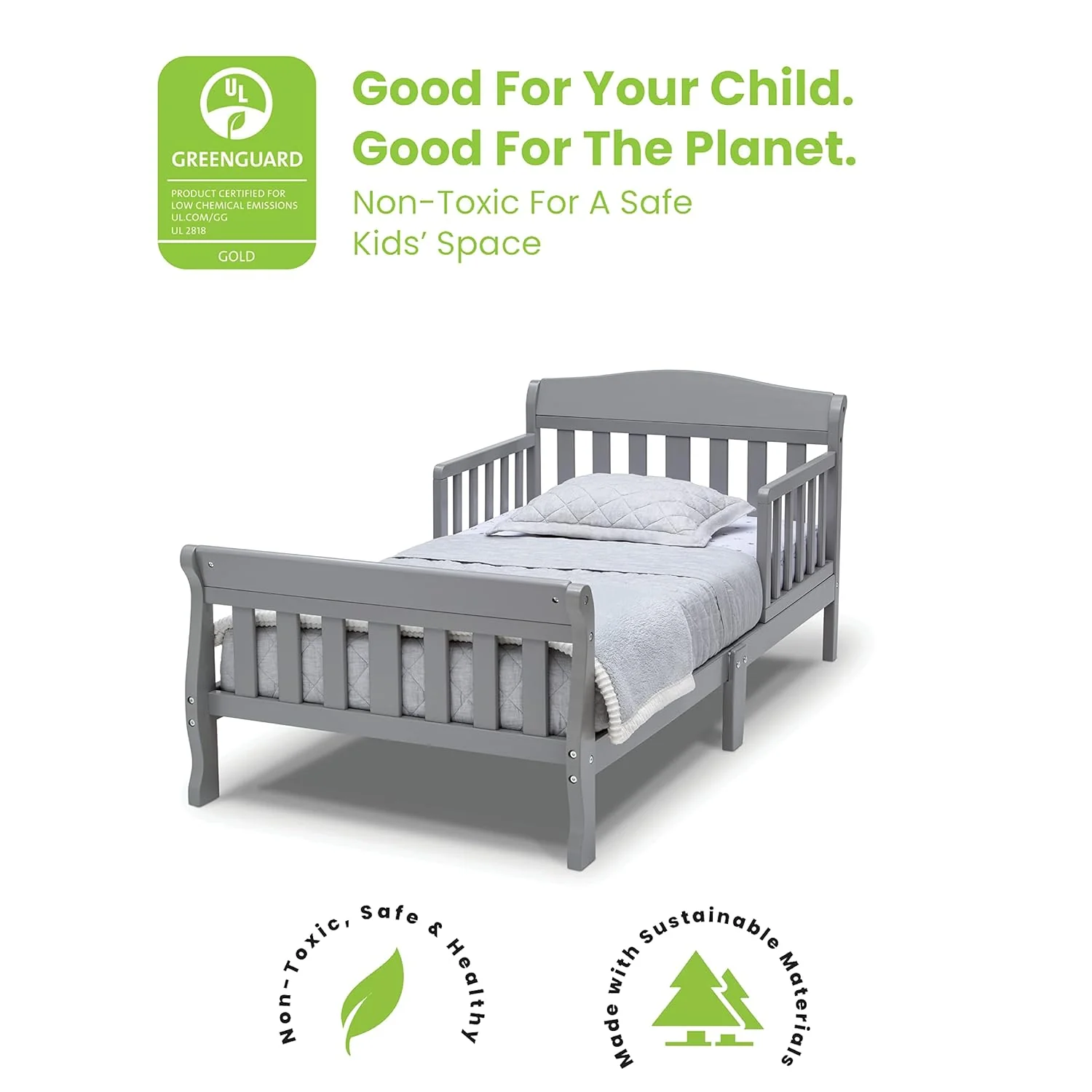 Delta Children Canton Toddler Bed, Grey - Image 2