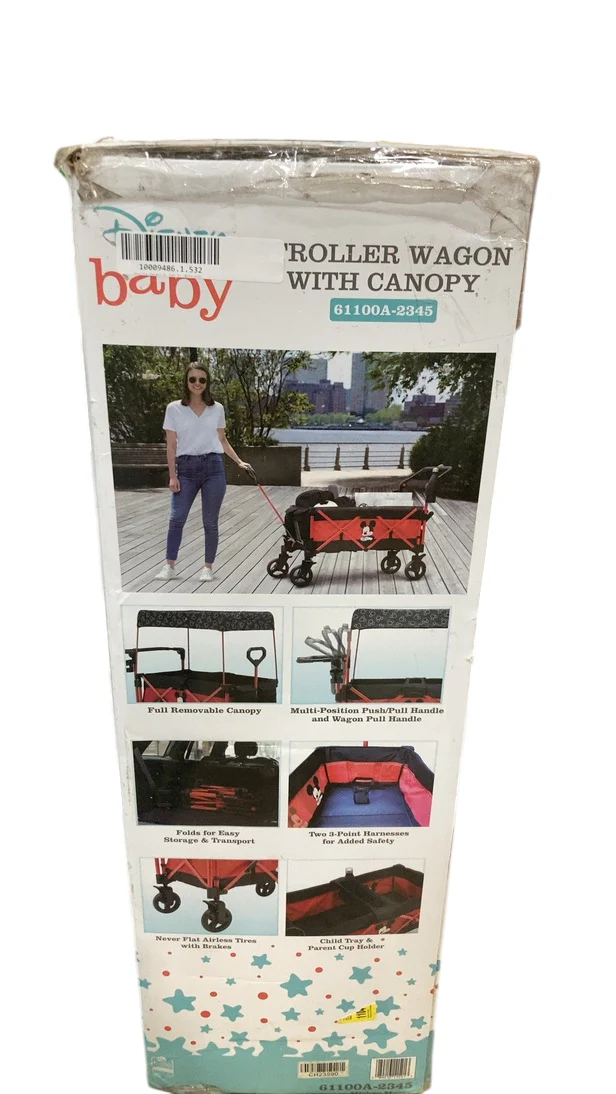 Delta Children Disney Mickey Mouse Stroller Wagon, 2 Seater - Image 3