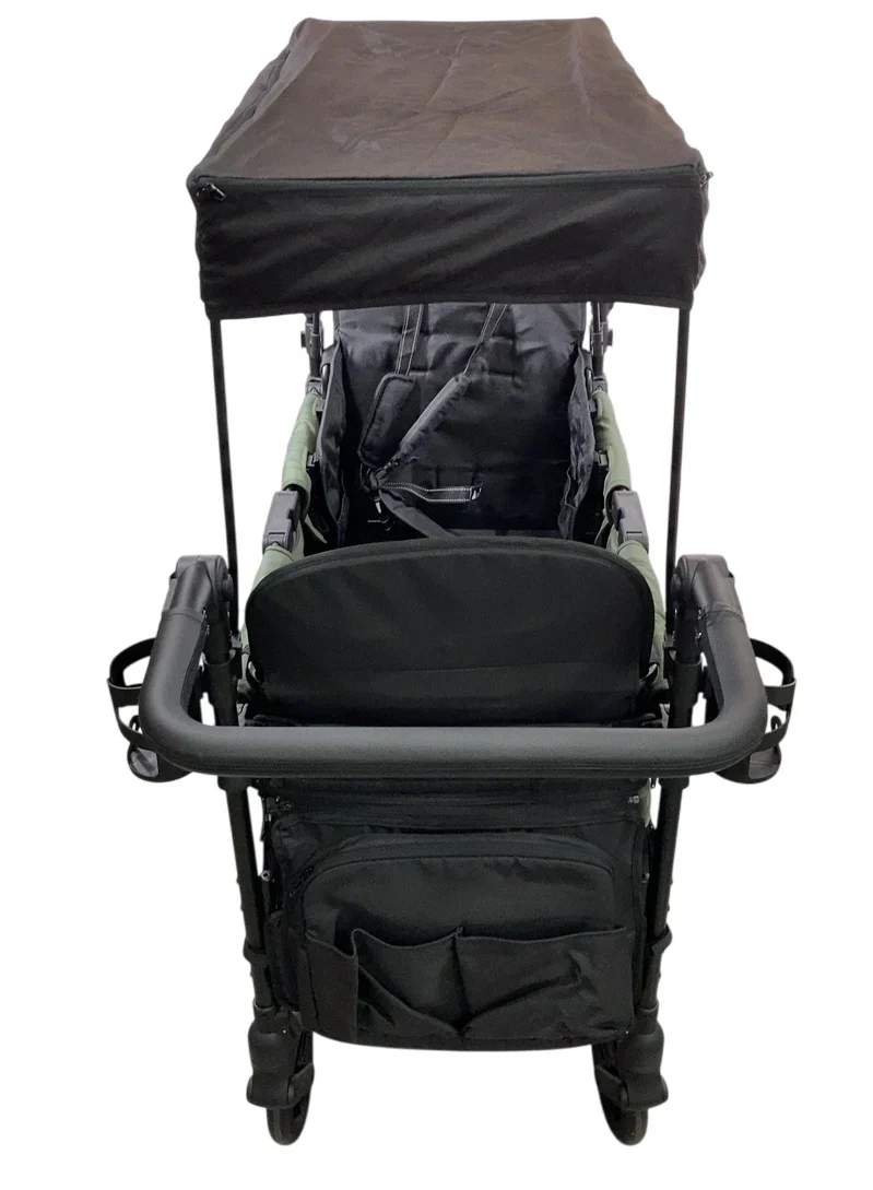 Delta Children Jeep Aries 2-Seater Stroller Wagon, Black/Green - Image 3