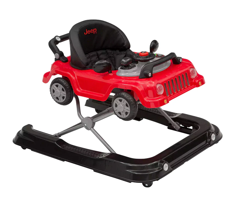 Delta Children Jeep Classic Wrangler 3-in-1 Grow With Me Walker, Red