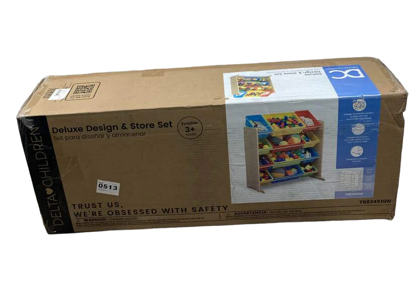 Delta Children Kids Toy Storage Organizer, Natural/Primary - Image 3