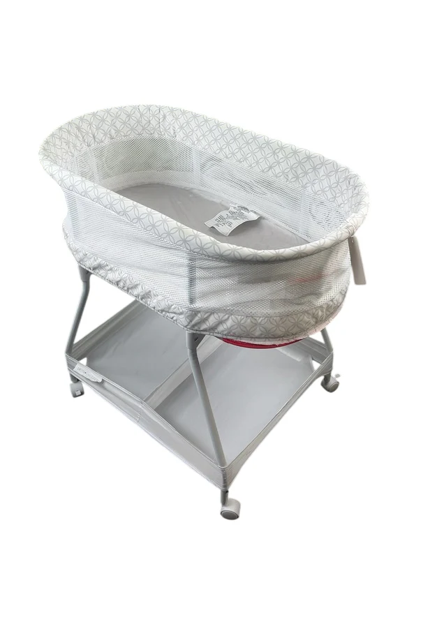 Delta Children Sweet Dreams Bassinet with Airflow Mesh, Grey Infinity