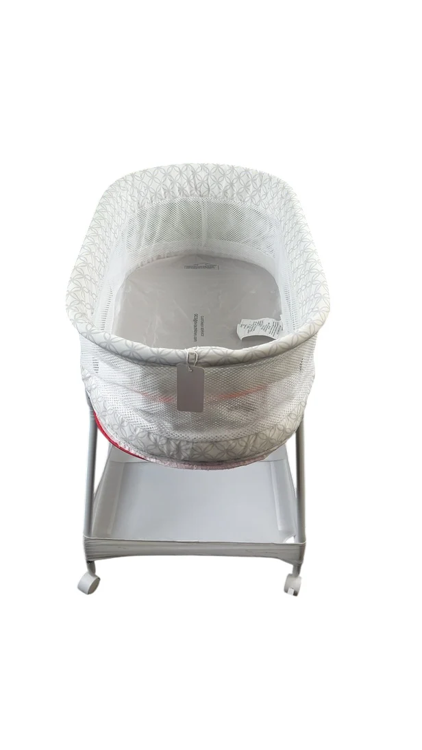 Delta Children Sweet Dreams Bassinet with Airflow Mesh, Grey Infinity - Image 2