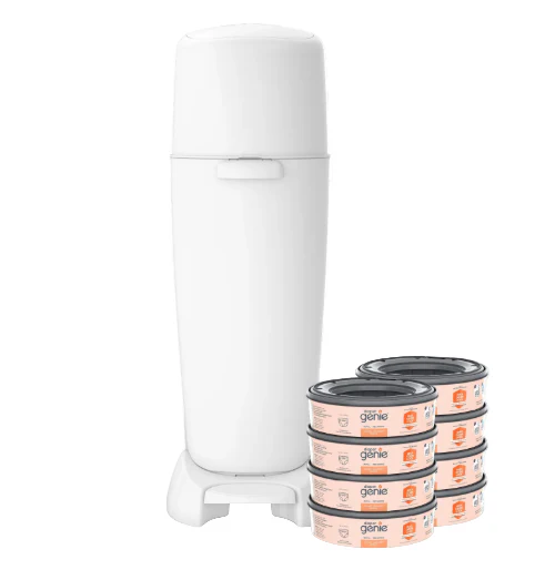 Diaper Genie Complete Diaper Pail Gift Set, White