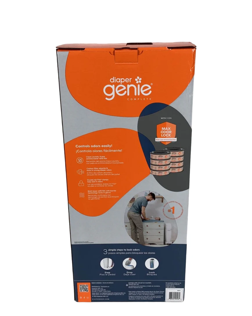 Diaper Genie Complete Diaper Pail Gift Set, White - Image 4