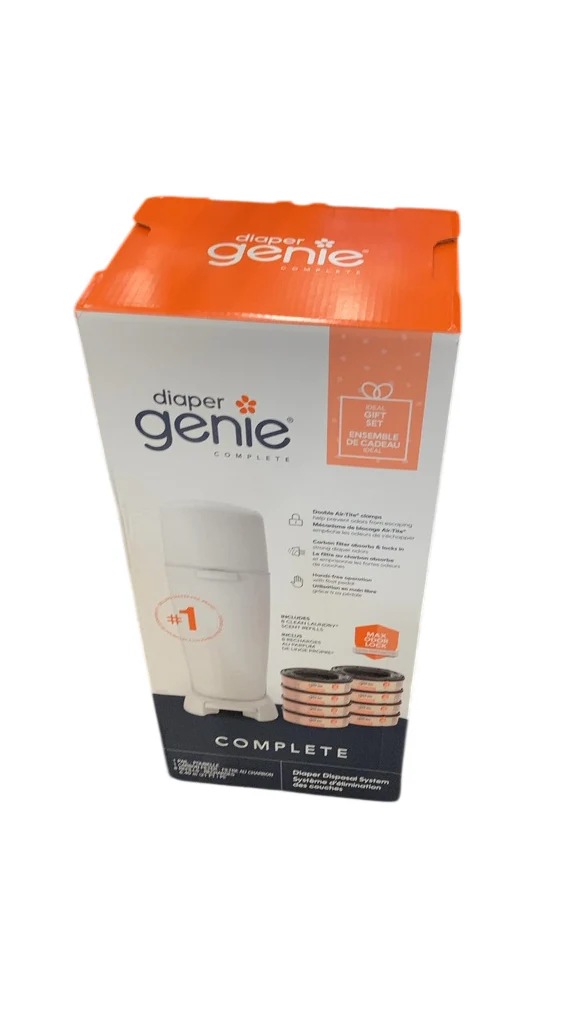 Diaper Genie Complete Diaper Pail Gift Set, White - Image 4