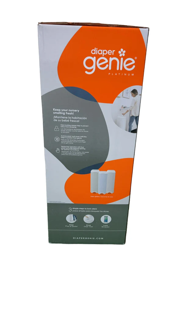 Diaper Genie Platinum Diaper Pail, White - Image 3