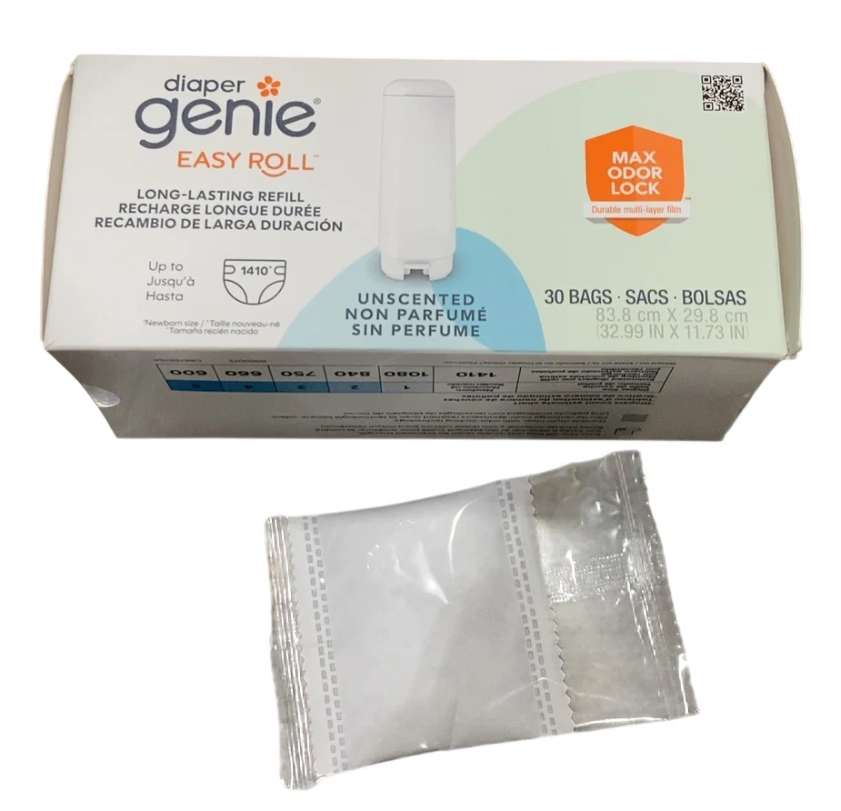 Diaper Genie Platinum Pail Gift Set, Lily White - Image 4