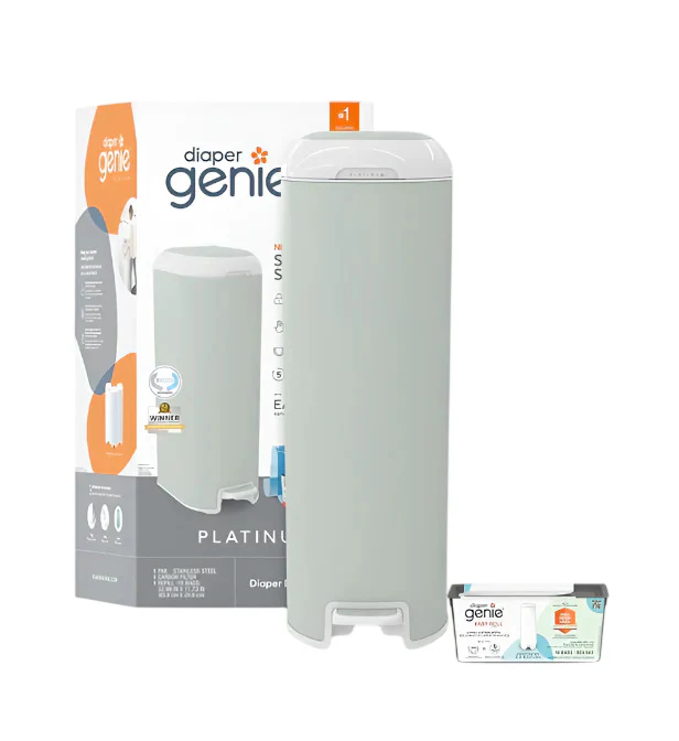 Diaper Genie Platinum Pail Gift Set, Sage Green