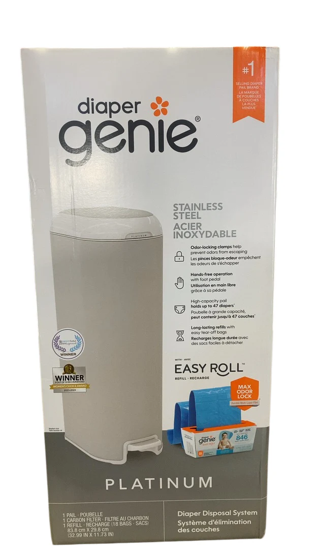 Diaper Genie Select Diaper Pail Gift Set, Gray - Image 3