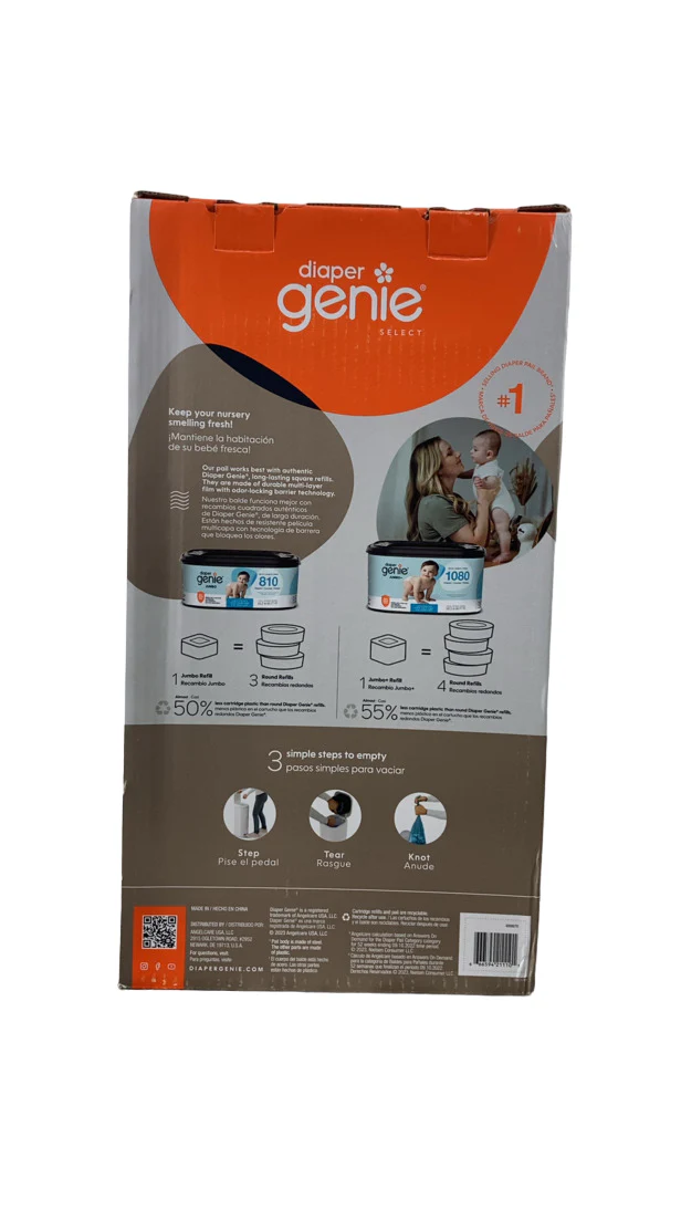 Diaper Genie Select Diaper Pail Gift Set, Lily White - Image 2